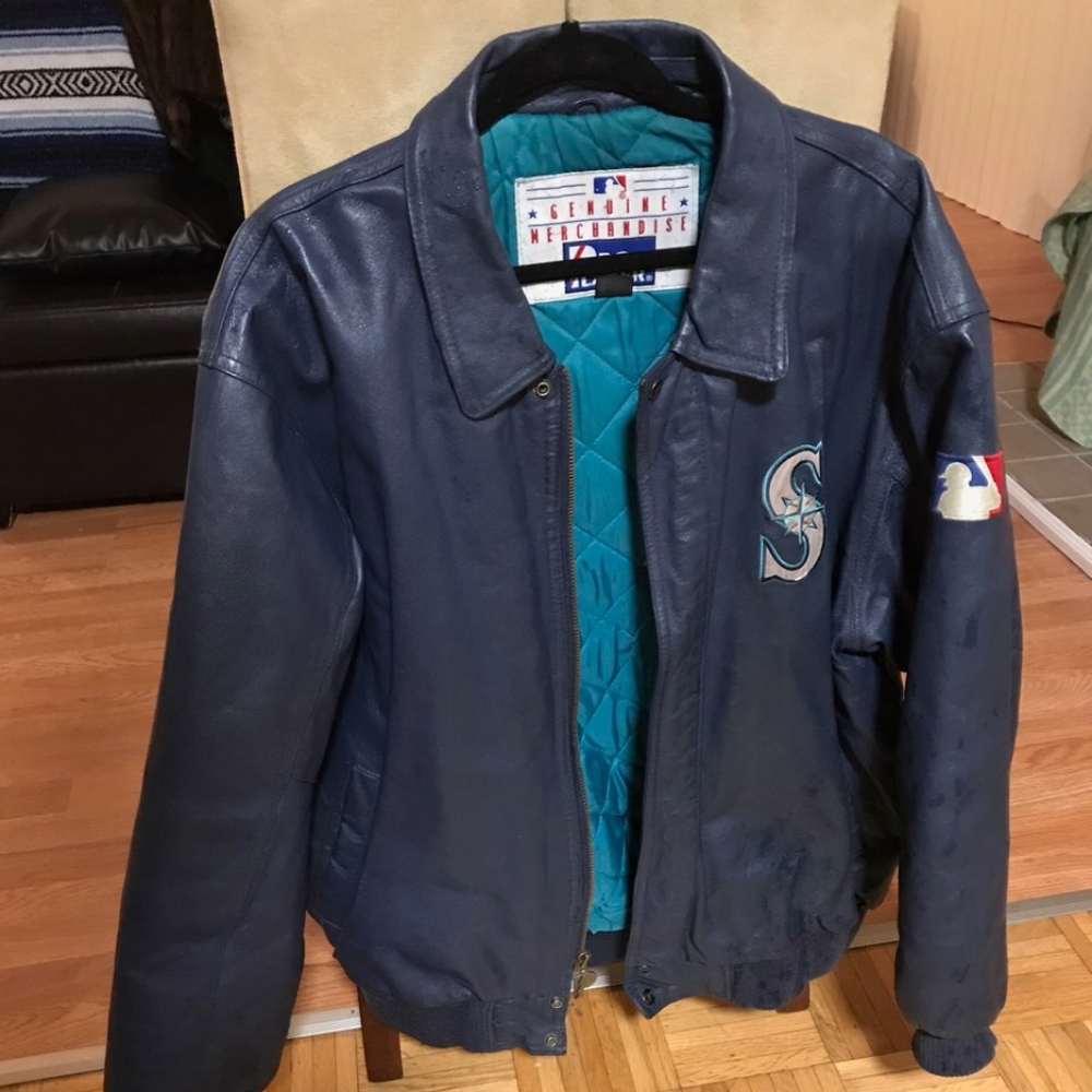 Authentic Seattle Mariner Pro Player Leather Coat